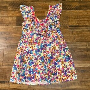 Mi Golondrina Multicolor Floral Ruffle Dress